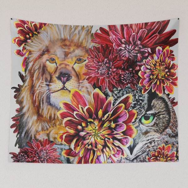 Item preview, Lion, Green Eyed Owl Background 1 designed and sold by nastiaart.