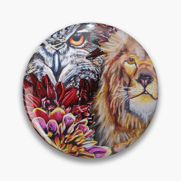Item preview, Red eyed Owl, Lion Background 2 designed and sold by nastiaart.