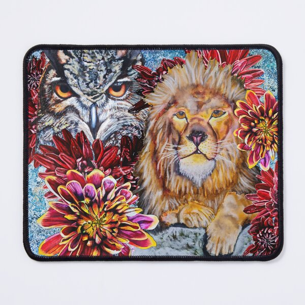 Item preview, Red eyed Owl, Lion Background 2 designed and sold by nastiaart.