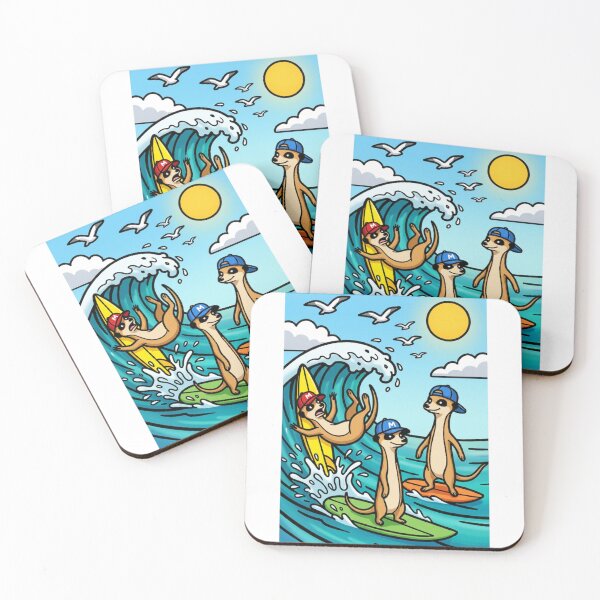 Item preview, Funny Surfing Meerkats | Cute Beach Adventure designed and sold by BCapybara.