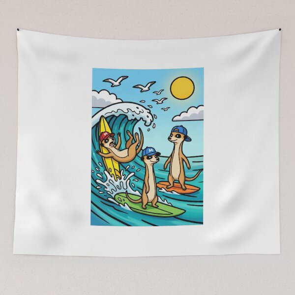 Item preview, Funny Surfing Meerkats | Cute Beach Adventure designed and sold by BCapybara.