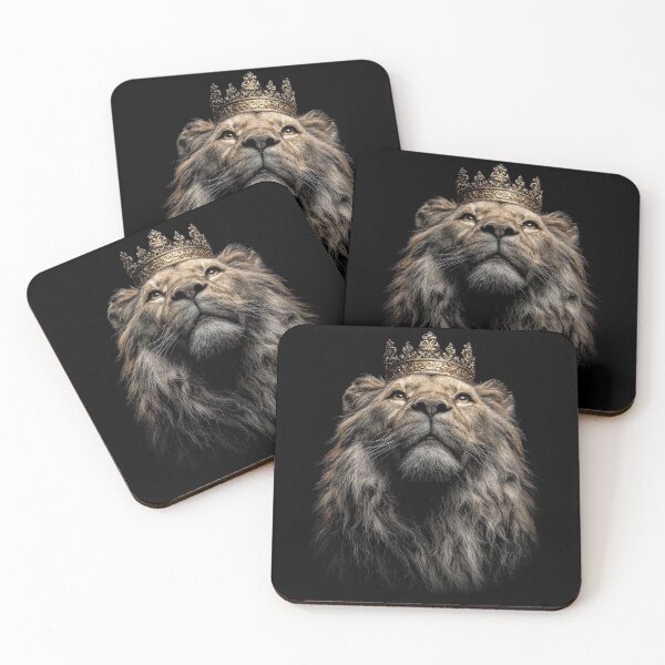 Item preview, Lion of Judah – Regal Gold Religious Illustration, Aesthetic Wall Art designed and sold by Lellenatavarez.