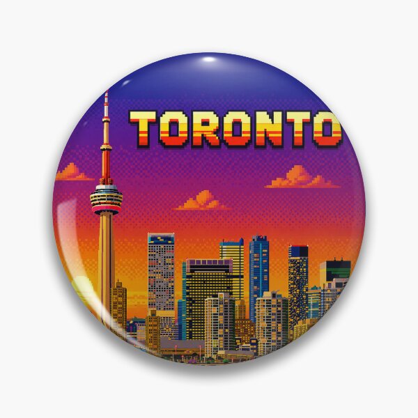 Item preview, Toronto Pixel Art – Retro Skyline Art | CN Tower Sunset Pixel Cityscape | 8-Bit Canada Artwork-Vintage. designed and sold by Kittcatking.