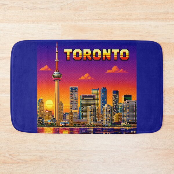 Item preview, Toronto Pixel Art – Retro Skyline Art | CN Tower Sunset Pixel Cityscape | 8-Bit Canada Artwork-Vintage. designed and sold by Kittcatking.