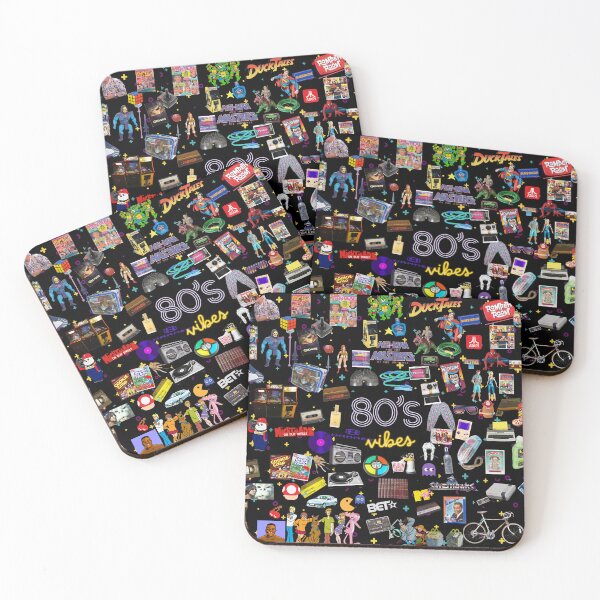 Item preview, 80's Vibes Ultimate Nostalgia Collage – Retro 1980s Pop Culture Wall Art designed and sold by ICANTWithoutCOFFEE.