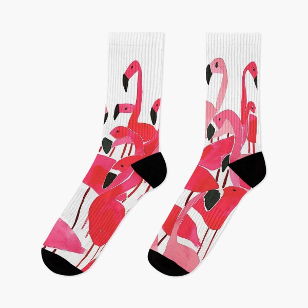 Item preview, Whimsical Vibrant Pink Flamingo Flock designed and sold by Pierce Millington Gallery.