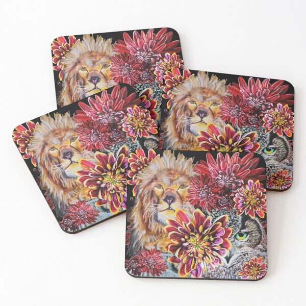 Item preview, Lion, Green Eyed Owl Background 2 designed and sold by nastiaart.