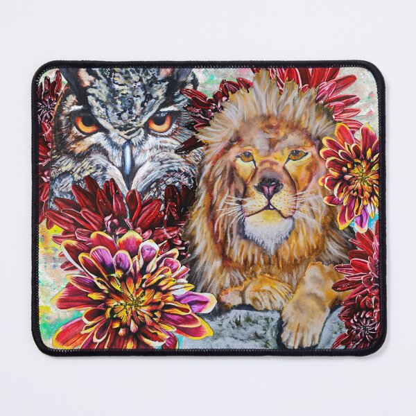 Item preview, Red eyed Owl, Lion Background 3 designed and sold by nastiaart.