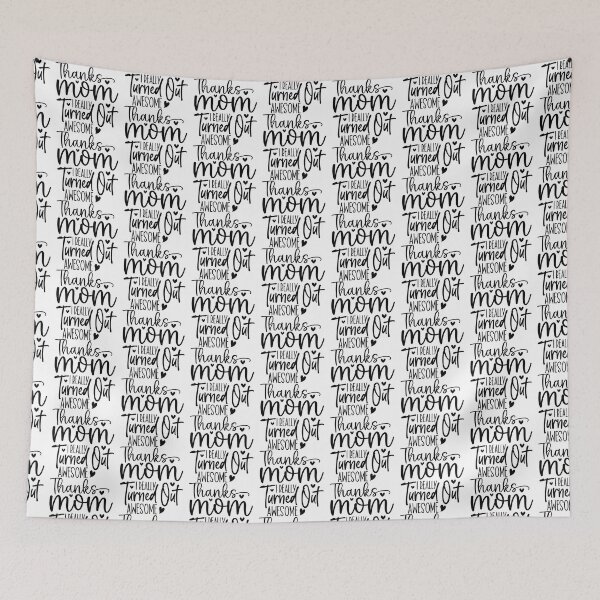 Item preview, Thanks Mom I Really Turned Out Awesome - Mom Quotes Retro Vintage Aesthetic Funny Mother Day Gift designed and sold by FuzionRaptor.