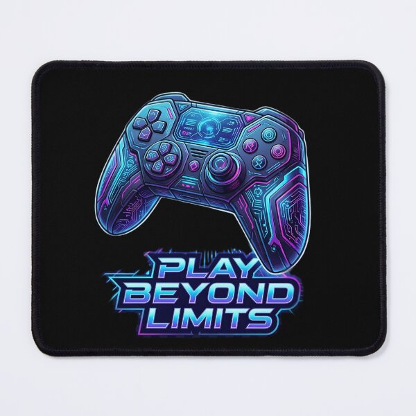 Item preview, Play Beyond Limits Futuristic Gaming Controller | Cyberpunk Gamer Neon Esports Design designed and sold by Bhaskar Digital Art.