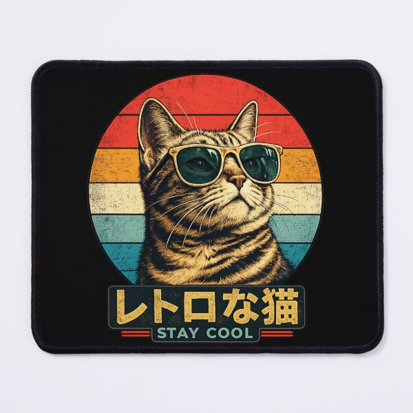 Item preview, Retro Japanese Cat Stay Cool Shirt | Vintage Kawaii Cat with Sunglasses | Aesthetic Neko Graphic Tee | Japanese Streetwear Gift designed and sold by Kittcatking.