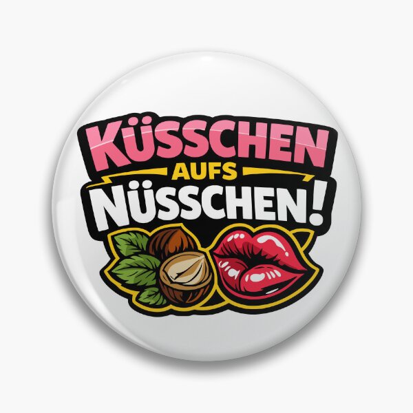 Artikelvorschau, Küsschen aufs Nüsschen – Lustiger Spruch entworfen und verkauft von Pommes im Bett.
