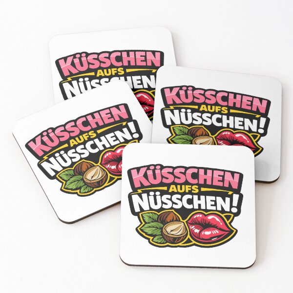 Item preview, A kiss on the nut – Funny saying designed and sold by Pommes im Bett.