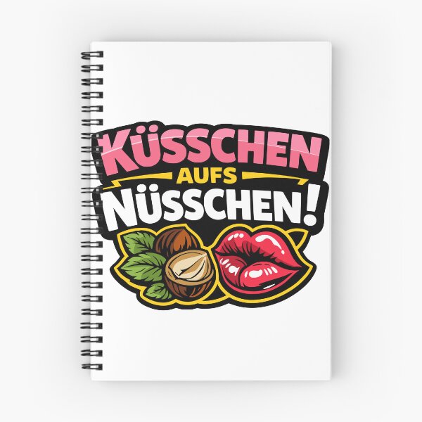 Item preview, A kiss on the nut – Funny saying designed and sold by Pommes im Bett.