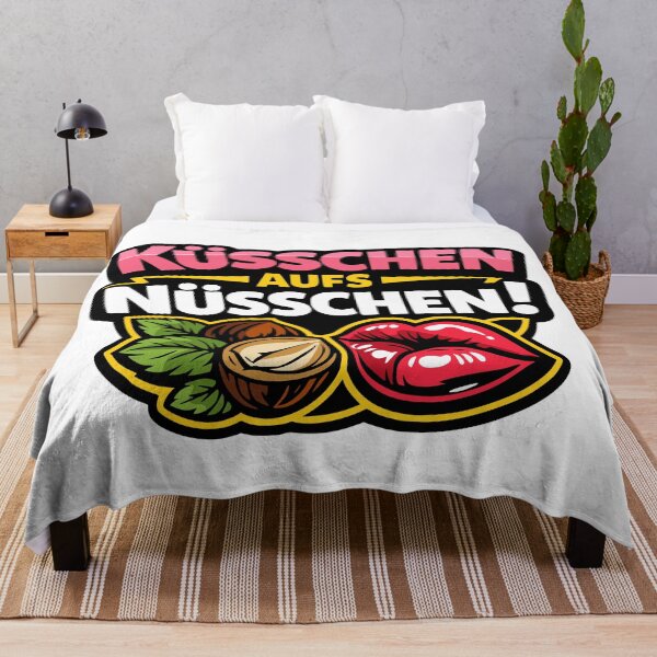 Item preview, A kiss on the nut – Funny saying designed and sold by Pommes im Bett.