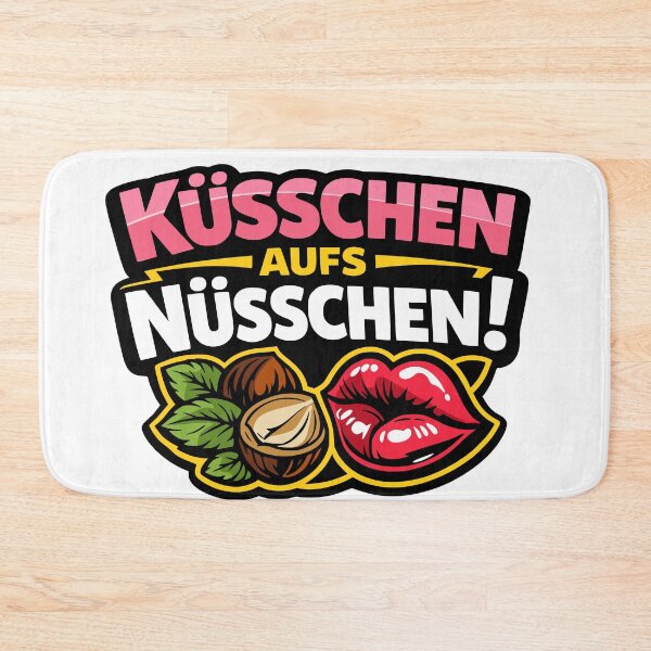 Item preview, A kiss on the nut – Funny saying designed and sold by Pommes im Bett.