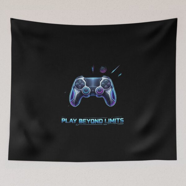 Item preview, Play Beyond Limits Gaming Controller Neon Gamer Design | Cyberpunk Esports T-Shirt Sticker designed and sold by Bhaskar Digital Art.
