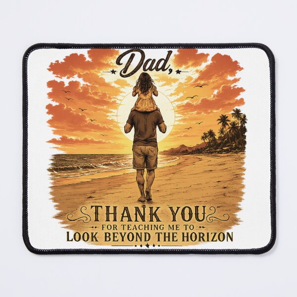 Item preview, Dad Thank You for Teaching Me to Look Beyond the Horizon | Father Daughter Sunset Vintage Design | Father's Day Gift designed and sold by Kittcatking.