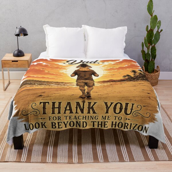Item preview, Dad Thank You for Teaching Me to Look Beyond the Horizon | Father Daughter Sunset Vintage Design | Father's Day Gift designed and sold by Kittcatking.
