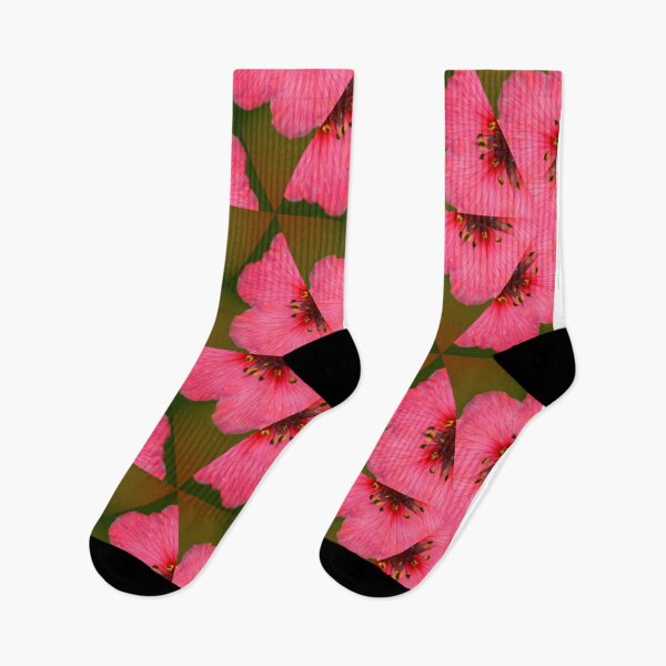 Item preview, Geometric Pink Blossom Pattern designed and sold by SilentBloomLab.