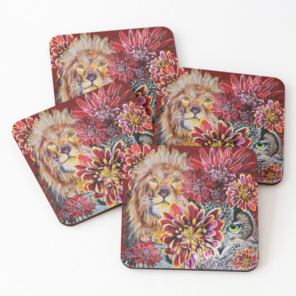 Item preview, Lion, Green Eyed Owl Background 4 designed and sold by nastiaart.