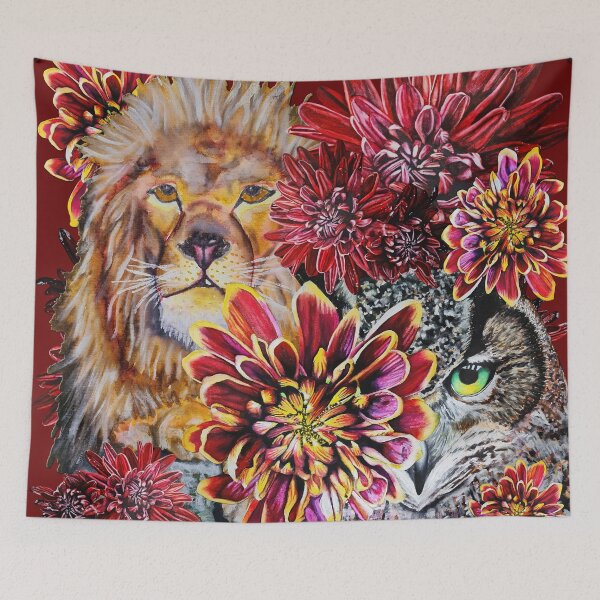 Item preview, Lion, Green Eyed Owl Background 4 designed and sold by nastiaart.