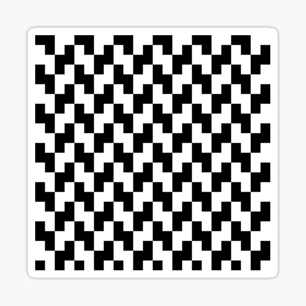 BW Tessellation 5 7 Sticker