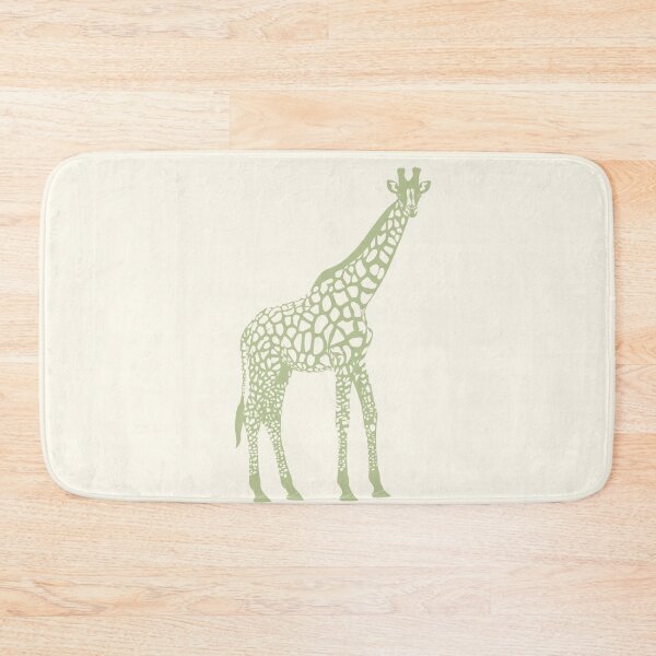 Item preview, Minimal Monochrome Giraffe Line Art Scandinavian Style Animal Illustration Sage Green designed and sold by Nasdigitalart.
