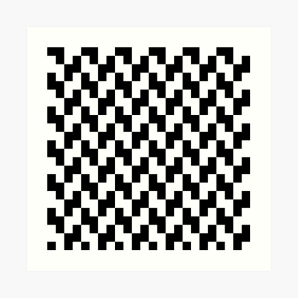BW Tessellation 5 7 Art Print