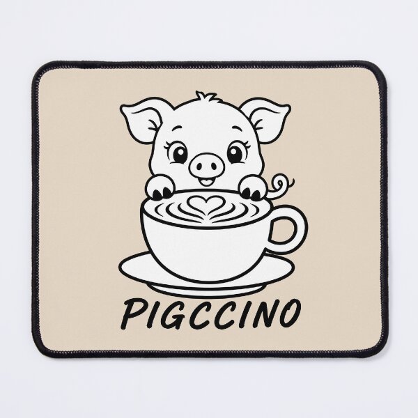 Item preview, ☕ BREWED BEASTIES COLLECTION ☕ - FARM FRIENDS - Pigccino designed and sold by WheelieGdArt.
