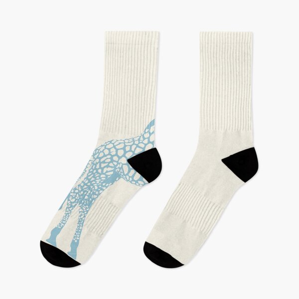 Item preview, Minimal Monochrome Giraffe Line Art Scandinavian Style Animal Illustration Dusty Blue designed and sold by Nasdigitalart.