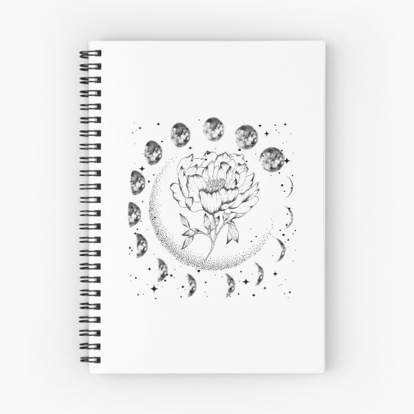 Item preview, Celestial Moon Phases Floral Peony Graphic designed and sold by The secret storage room.