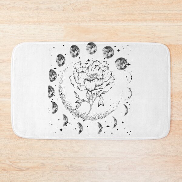 Item preview, Celestial Moon Phases Floral Peony Graphic designed and sold by The secret storage room.