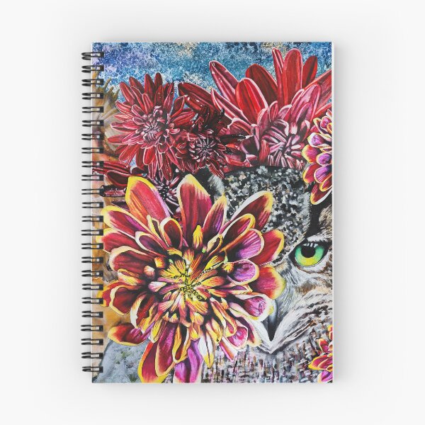 Item preview, Green Eyed Owl, Lion, Chrysanthemums Background 2 designed and sold by nastiaart.