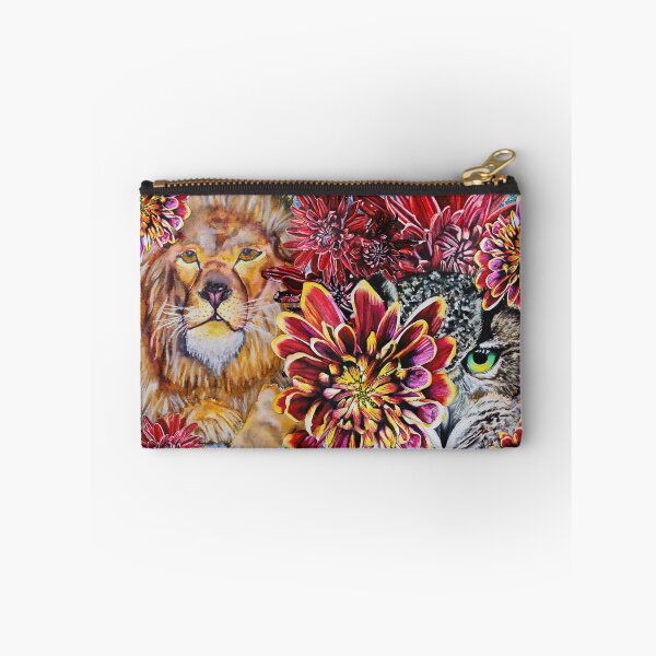 Item preview, Green Eyed Owl, Lion, Chrysanthemums Background 2 designed and sold by nastiaart.
