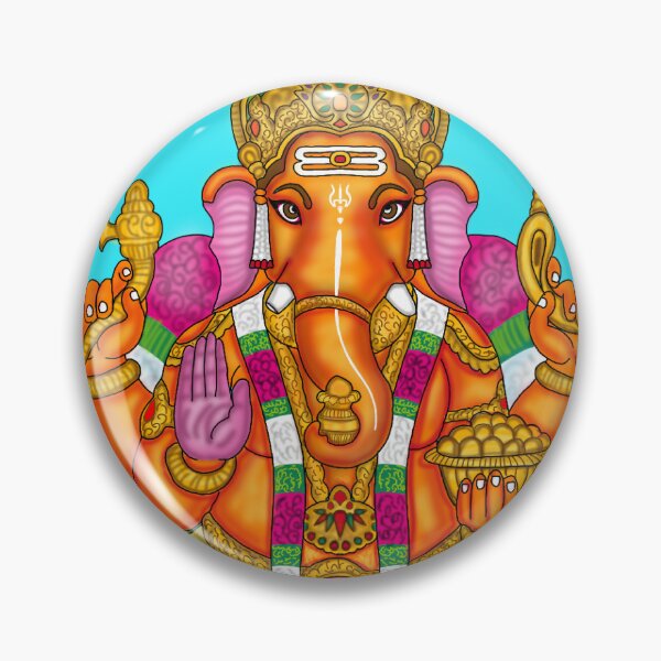 Item preview, Lord Ganesha Artwork | Divine Ganpati Digital Art for Hindu Devotees designed and sold by Harshit_Digital_Arts.