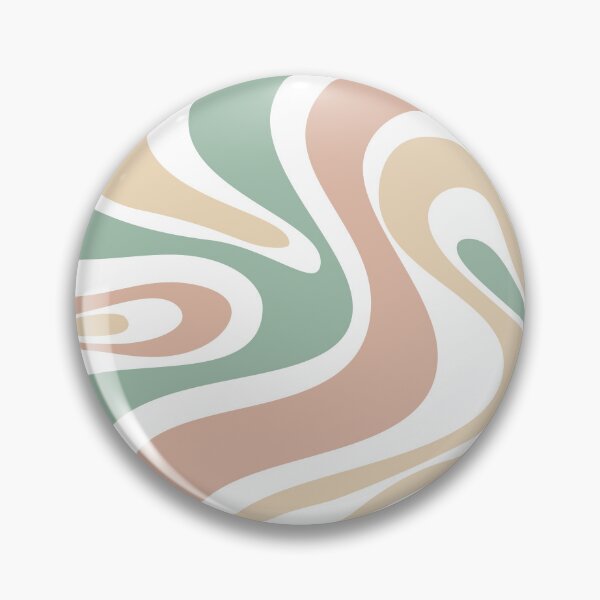 Item preview, Liquid Swirl Retro Abstract in Light Sage Celadon Green, Light Blush, Cream, and White designed and sold by Differenceee.
