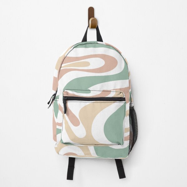 Item preview, Liquid Swirl Retro Abstract in Light Sage Celadon Green, Light Blush, Cream, and White designed and sold by Differenceee.