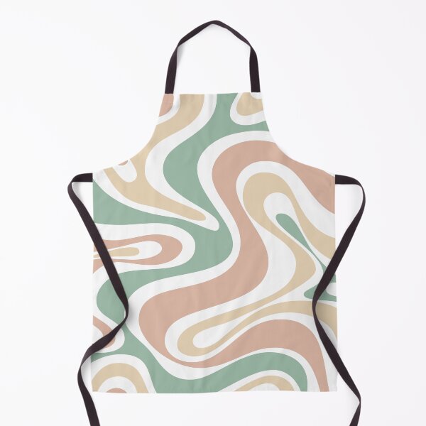 Item preview, Liquid Swirl Retro Abstract in Light Sage Celadon Green, Light Blush, Cream, and White designed and sold by Differenceee.