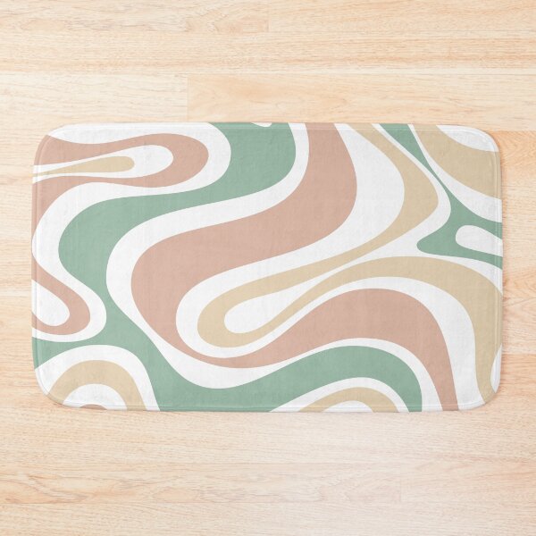 Item preview, Liquid Swirl Retro Abstract in Light Sage Celadon Green, Light Blush, Cream, and White designed and sold by Differenceee.