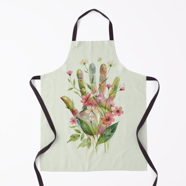 Item preview, Anatomía botánica de la palma: delicada acuarela floral en verde y rosa. designed and sold by EmeraldeaArt.
