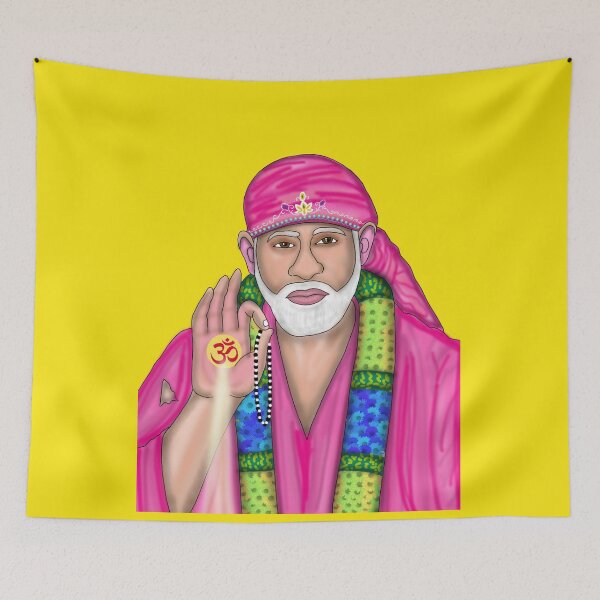 Item preview, Shirdi Sai Baba Artwork | Spiritual Saint Digital Painting Illustration designed and sold by Harshit_Digital_Arts.