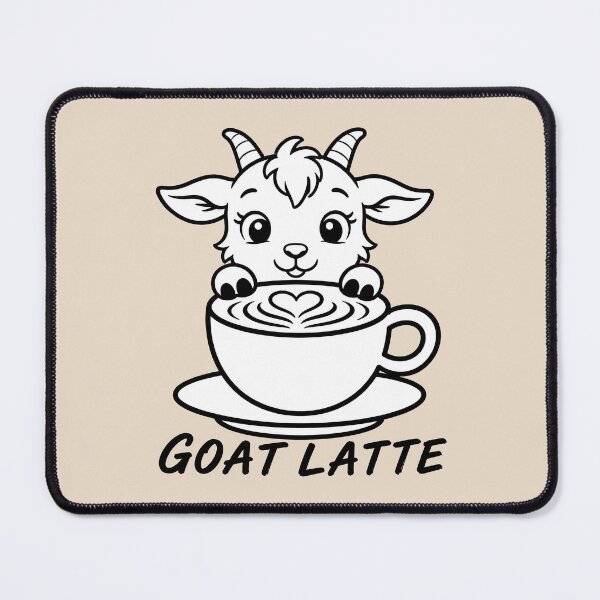Item preview, ☕ BREWED BEASTIES COLLECTION ☕ - FARM FRIENDS - Goat Latte designed and sold by WheelieGdArt.