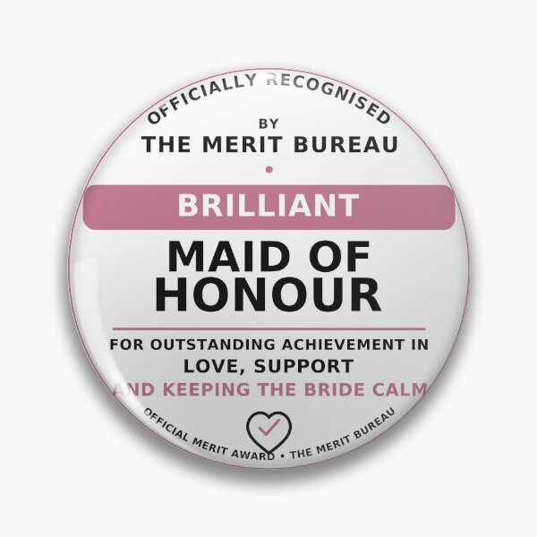 Item preview, Brilliant Maid of Honour Gift | Maid of Honor Thank You Award designed and sold by TheMeritBureau.