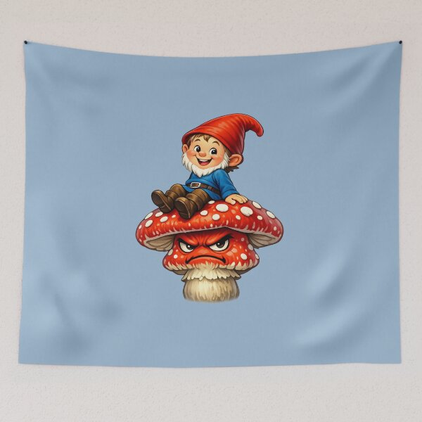 Item preview, Personal Space? Not Today! Funny Gnome & Angry Mushroom designed and sold by Alpine-Ink.