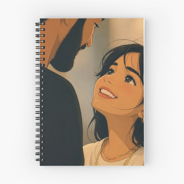 Item preview, Cute Anime Couple Looking in Love Romantic Aesthetic Art designed and sold by     Pink Chaos Club.