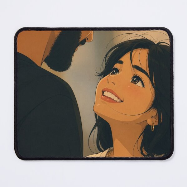Item preview, Cute Anime Couple Looking in Love Romantic Aesthetic Art designed and sold by     Pink Chaos Club.
