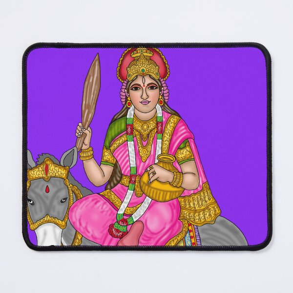 Item preview, Goddess Sheetla Artwork | Divine Hindu Goddess Digital Painting Illustration designed and sold by Harshit_Digital_Arts.