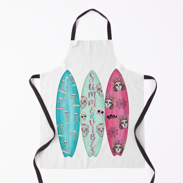 Item preview, Summer Vibes Day of the Dead Surfboard Collection | Unique Sugar Skull & Skeleton Art designed and sold by VibranPalette.