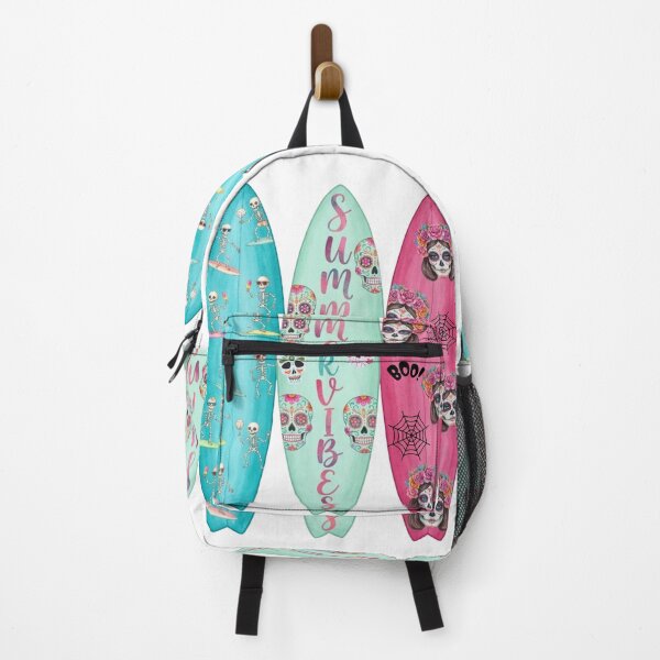 Item preview, Summer Vibes Day of the Dead Surfboard Collection | Unique Sugar Skull & Skeleton Art designed and sold by VibranPalette.